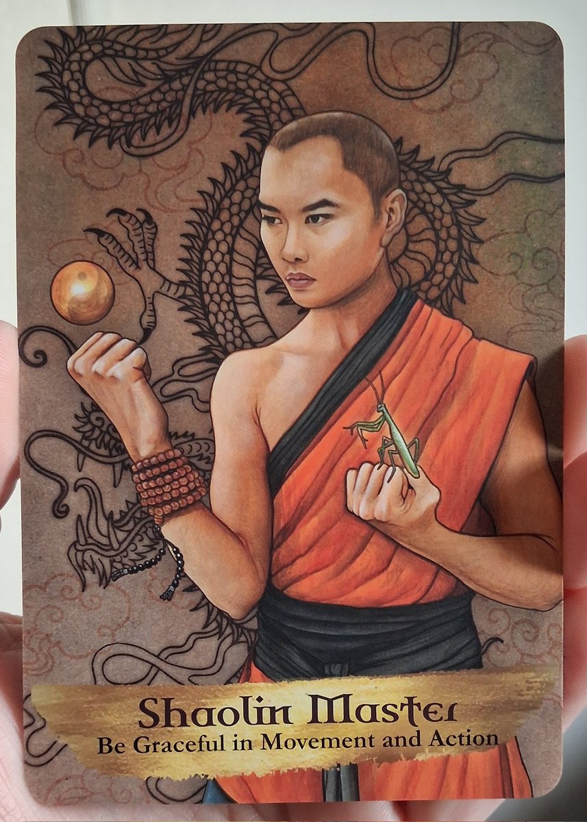 mysticjames1111's tweet image. 23/03/26
Shaolin Master
Angels and Ancestors #Oracle Cards 
Be #graceful in what you do and say.
Approach current situations with #poise and politeness.
Maintain a pleasant demeanor.
Present circumstances require these qualities to successfully navigate your challenges.