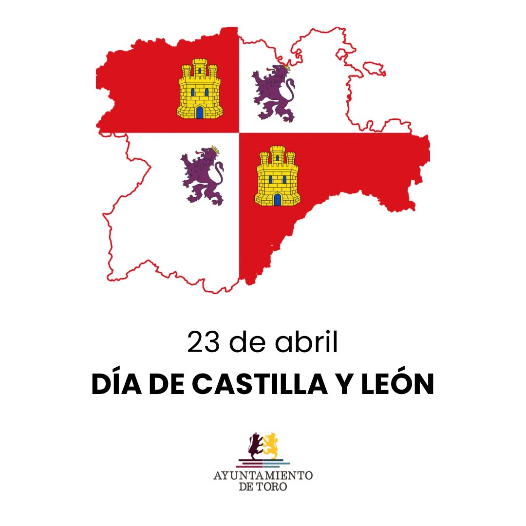 Toro_Ayto's tweet photo. 🎉 Hoy, 23 de abril, celebramos el Día de Castilla y León.

Desde el Ayuntamiento de Toro nos sumamos a esta conmemoración poniendo en valor nuestra historia, nuestro patrimonio y la identidad que compartimos como comunidad.

¡Feliz #DíaDeCastillaYLeón! ❤️ https://t.co/AGezygLzdQ