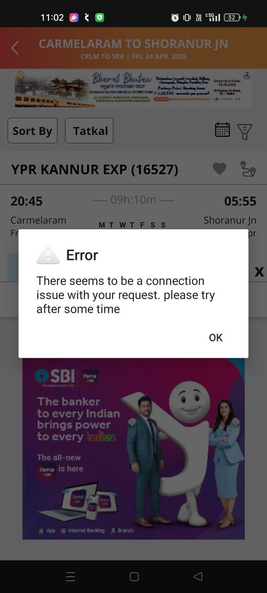 sunilpkd's tweet photo. @AshwiniVaishnaw @RailMinIndia @DrmChennai 
There's no way to even get into the Tatkal booking page. https://t.co/fQrVLhbilN