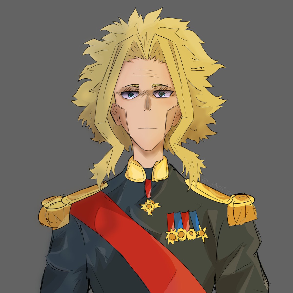 _M1sky_'s tweet photo. #AllMight But in danish royal suit. (Please give tips) https://t.co/BWqzloYZbm