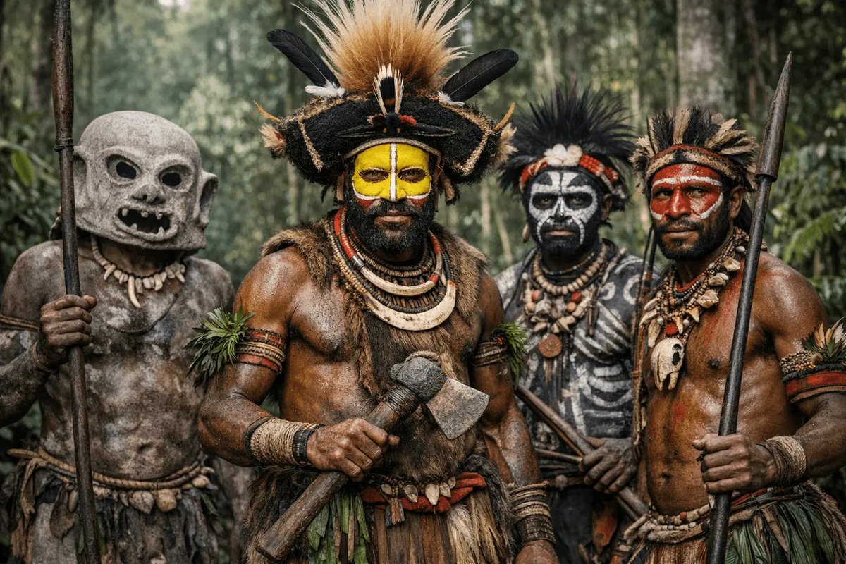 JOELSAVAGE1's tweet image. The #tribes of Papua New Guinea: A world of #warriors, #spirits, and living #history
More than 800 tribes live across its #mountains, rainforests, and rivers. 
#PapuaNewGuinea #TribalCulture #IndigenousPeoples #HuliWigmen #AsaroMudmen #CulturalHeritage 
juskosave.blogspot.com/2026/04/the-tr…