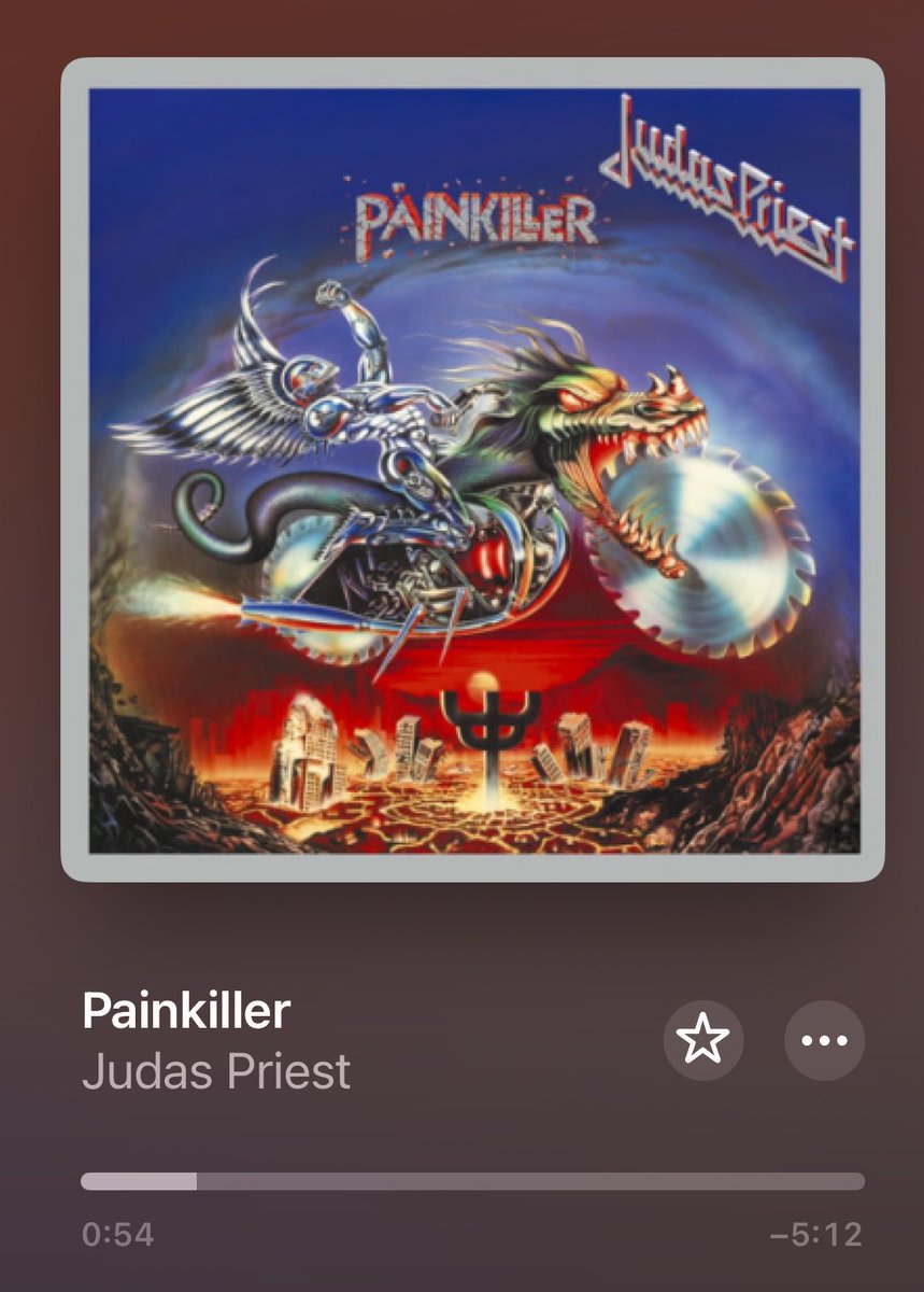 Hiroshi2k0714's tweet image. 今日も一日お疲れ様でした😄
帰りのお供はコレ！

#JudasPriest
#Painkiller

ドラムの音と言われると、このアルバムを思い出す。好きなアルバムだけでなくメタル史上に輝く金字塔的名盤である。