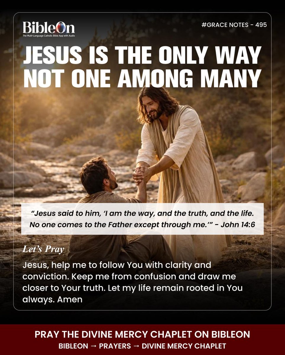 ThomsonPhilip's tweet image. I am the way, the truth, and the life. John 14:6

#GraceNotes #CatholicFaith #JesusChrist #Jesus #FaithInAction #Catholiclife #CatholicMotivation #BibleOn