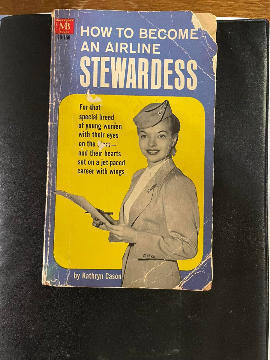 francewitch's tweet image. "I found this book in a thrift store today it’s from 1964."  #aviation #cabincrew #airhostess