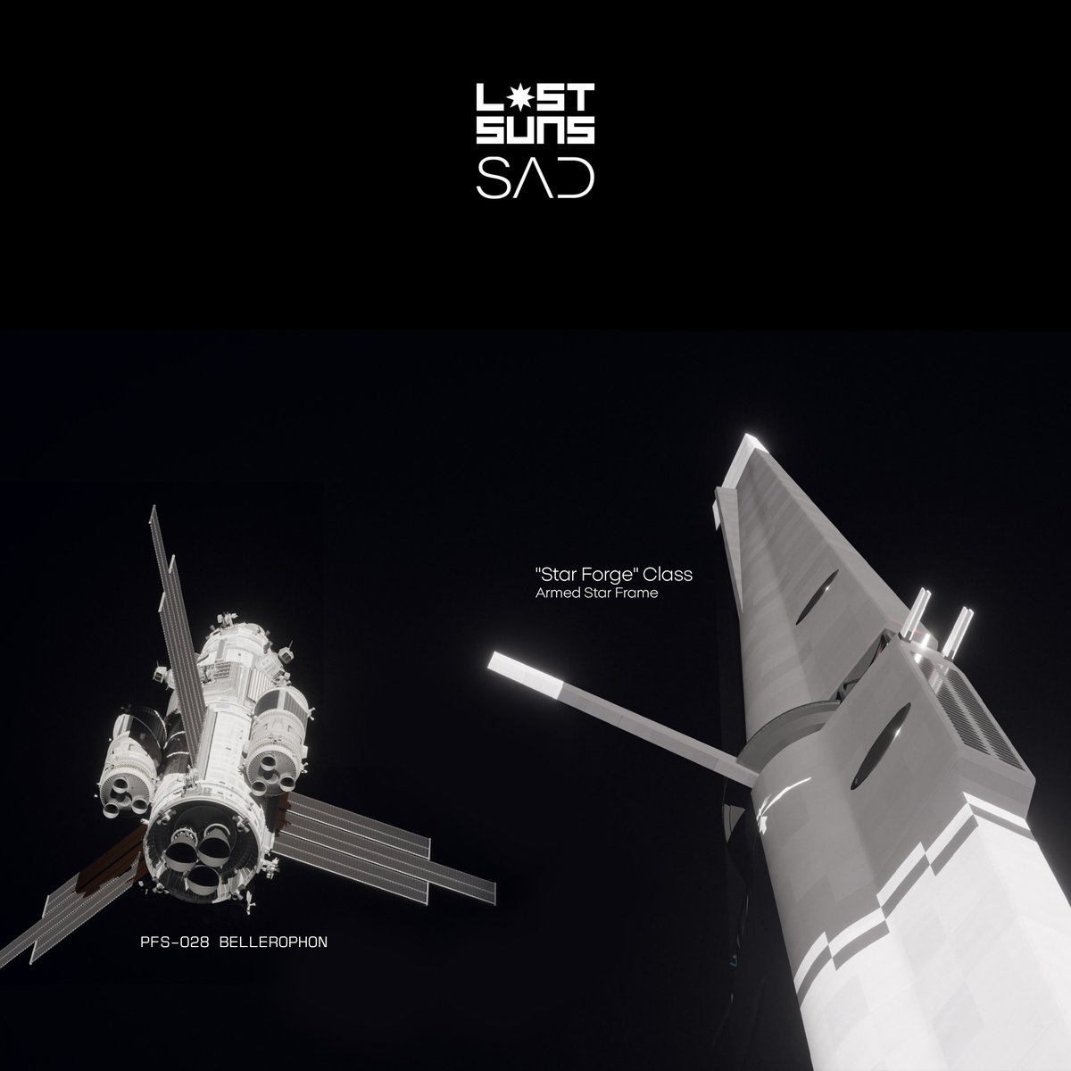 sadfrontier's tweet photo. [WARNING] Unidentified vessels entering sensor range 
. 
> Commencing uplink with @Staladus  
.
.
. 
> Displaying image feed

A quick collab between two vastly different universes and artstyles. Though i find that somehow, they can be made to fit fairly well together! https://t.co/HBhyAK0uhO
