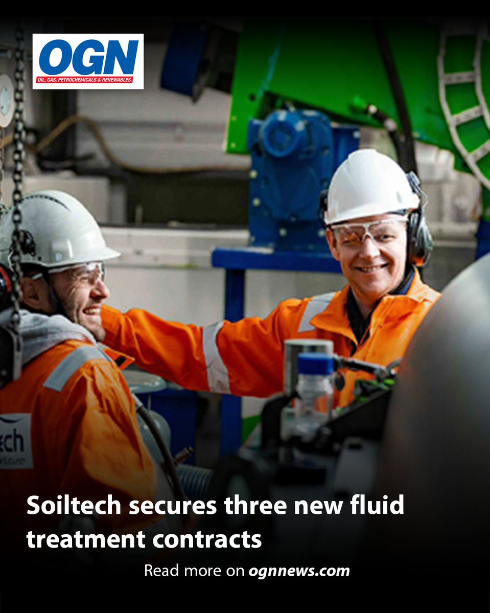 OGN_Online's tweet image. Soiltech has been awarded three contracts to deliver fluid treatment (STT) services on rigs in the Black Sea, the Netherlands, and Norway.

Read more on ognnews.com/ArticleTA/4614…

#OGNews #energy #tech #STT
