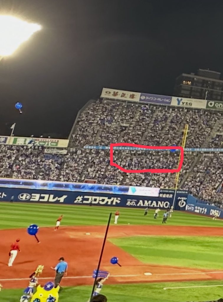 ずっと言われてるが、ハマスタの外野でやめた方がいいエリアはここ⇩