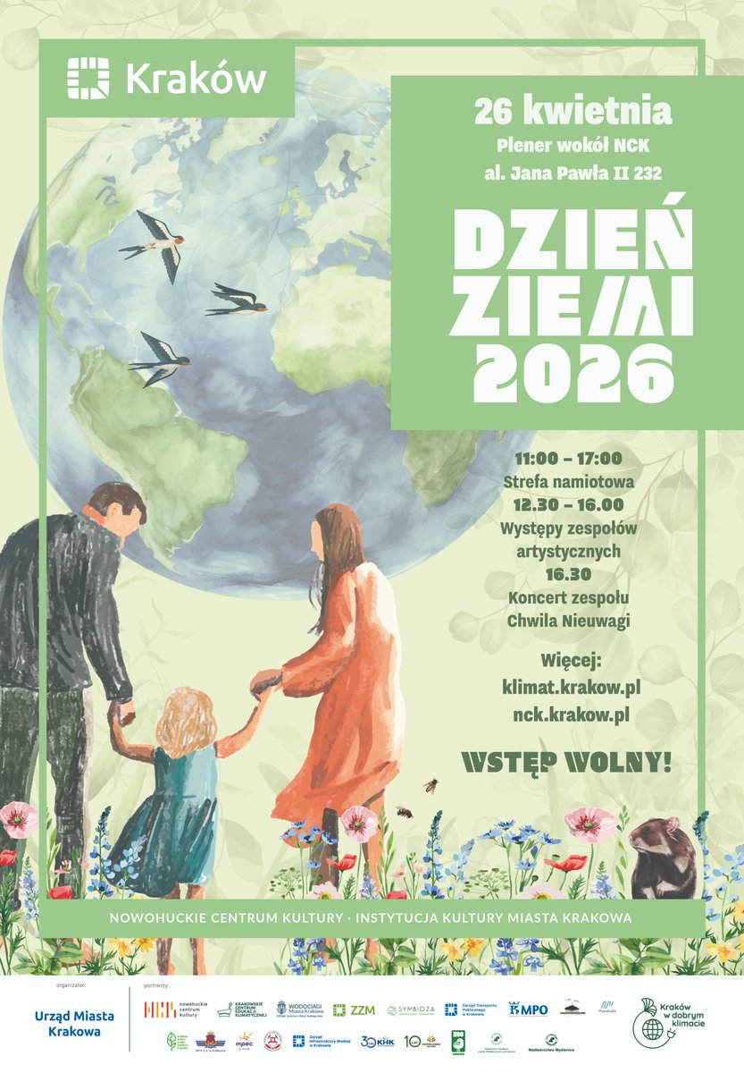 PScigalski's tweet photo. W najbliższą niedzielę będziemy obchodzić Międzynarodowy Dzień Ziemi na terenach wokół Nowohuckiego Centrum Kultury  w Krakowie. Serdecznie zapraszamy do udziału w wydarzeniu.
#NCK, #dzieńZiemi, #planeta, #środowisko, #Kraków https://t.co/shxkHgJPfH