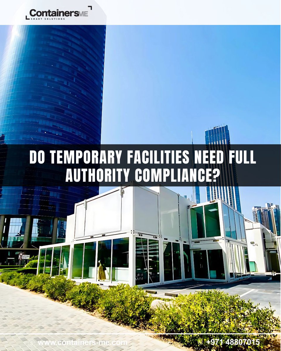 Containers_me's tweet image. Do Temporary Facilities Need Full Authority Compliance?

Yes—modular containers meet fire-rated and Civil Defence standards.

#modularcontainers #modularconstruction #compliance #containeroffice