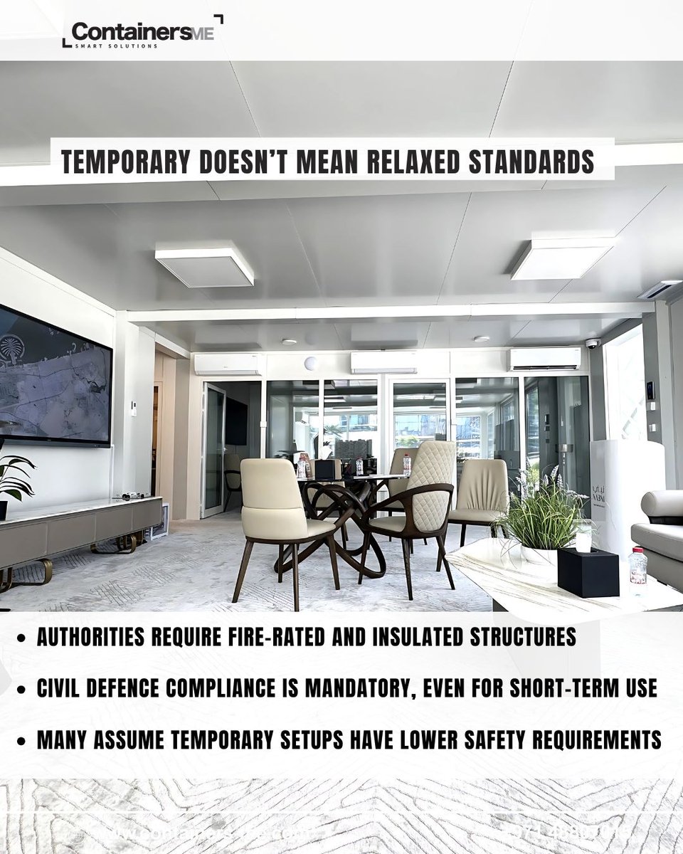 Containers_me's tweet image. Do Temporary Facilities Need Full Authority Compliance?

Yes—modular containers meet fire-rated and Civil Defence standards.

#modularcontainers #modularconstruction #compliance #containeroffice