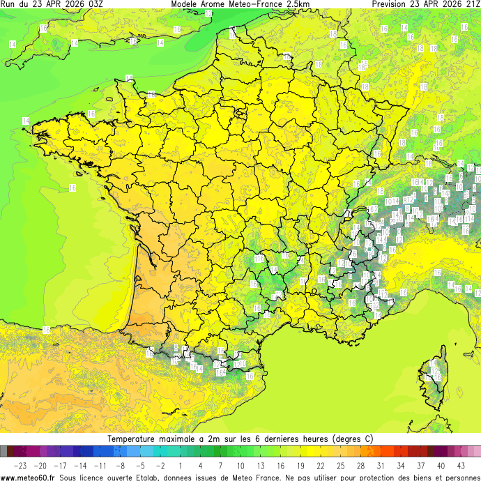 meteo60's tweet image. 🌡️Les températures restent particulièrement douces ce jeudi sur la #France. C'est sur le sud-ouest qu'il fera le plus #chaud à nouveau avec de des valeurs quasi estivales au programme cet après-midi. 
Cartes : meteo60.fr