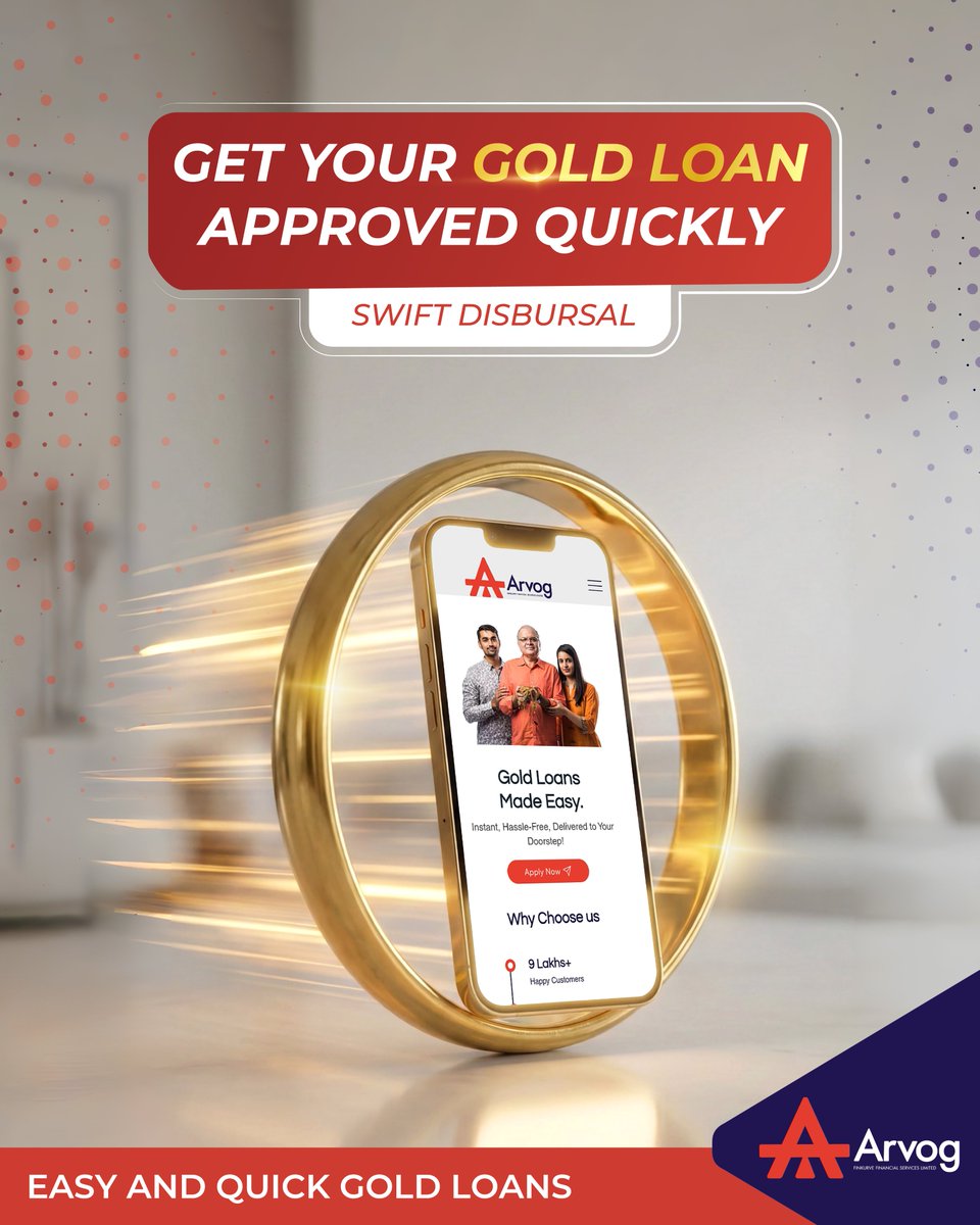 ArvogSocial's tweet image. Quick to apply, swift processing and instant disbursement.
That’s the promise of 𝗔𝗿𝘃𝗼𝗴 Gold Loans.

Apply here: arvog.com/contact 

#arvog #GoldLoan #PeaceOfMind #UnlockCelebrations #DreamBig #arvogfinance #digitalfinance #loan #fintech #nbfc #quickloans #smartfinance