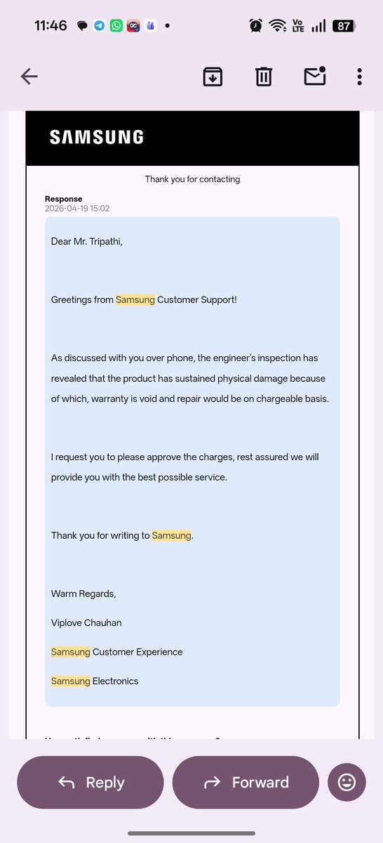 him4u324's tweet image. Samsung India refuses to fix a known manufacturing defect (Green line) citing physical damage for normal wear and tear on a 2.9 yr old phone. Forced to use defective phone for last 1 yr.
Moving to Consumer Court Gautam Buddha Nagar. #SamsungGreenLine #ConsumerRights