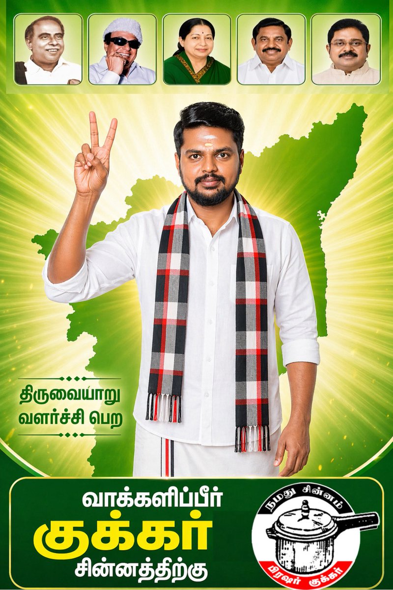என் ஊரின் வளர்ச்சிக்காக 📊 
என் மக்களின் நலனுக்காக 🌱
மாற்றத்திற்காக ஓட்டு 👆🏽

#MakeYourVoteCount #VoteforChange #TNforAIADMK #EPSforCM #VoteForCooker