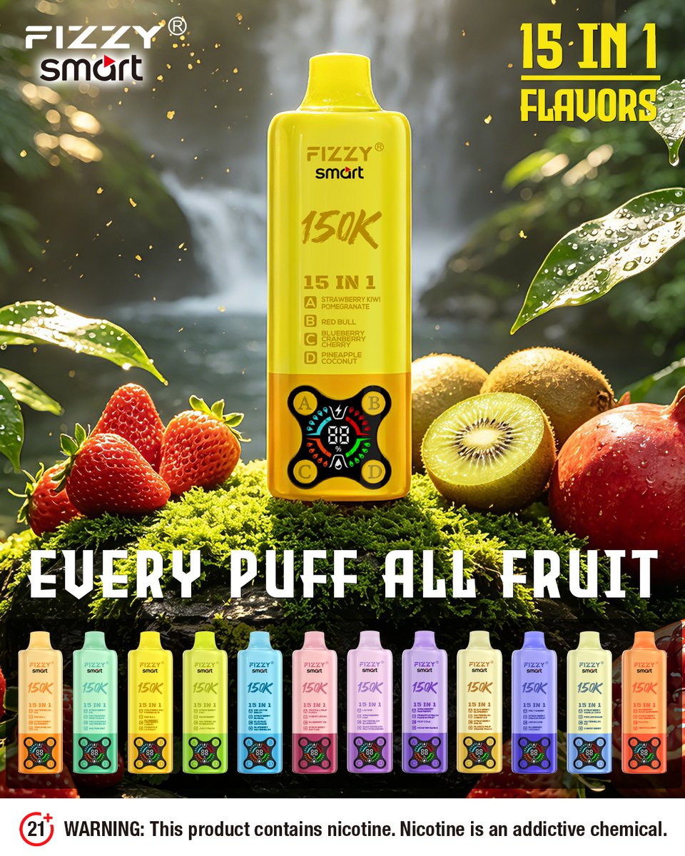 Fizzy_nicopuff's tweet image. Fizzy SMART 150K Puffs— 1 Device 15 Flavors.
Flavor never gets boring.🍓🥝🥥🍍🫐🍒🍹

#15in1 #150kpuffs #vapecommunity #vapeaustralia #vapeusa #vapeuae #vapeshop #vape #usavape #vapeiraq #vapeeurope #vapespain #vape #電子タバコ #ニコパフ #السجاير_الالكترونيه