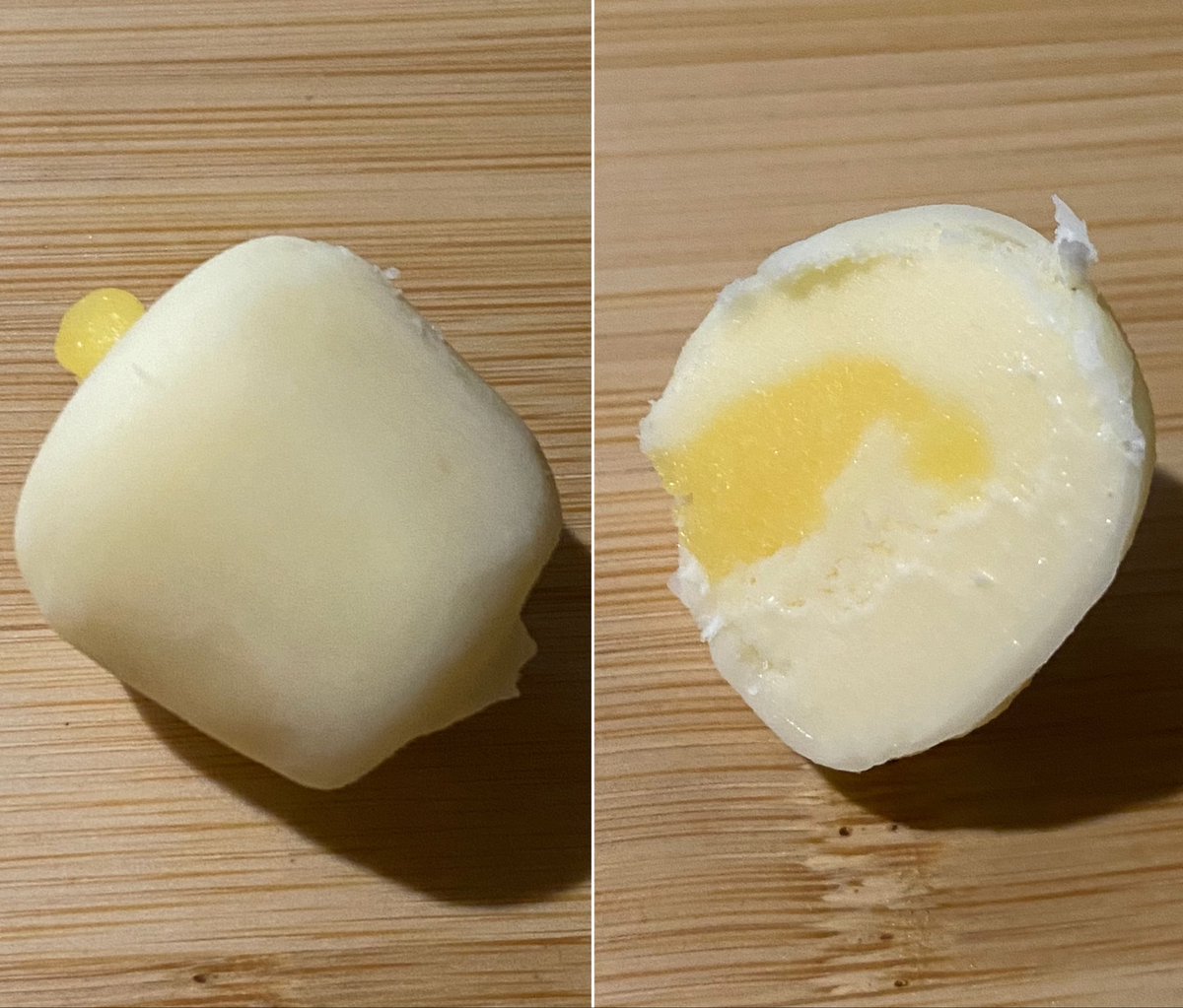 HaagenPickJP's tweet image. Seiria Royle × Hattendo Bite-Size Cream Pan Style Ice

Crispy choc shell cracks just like biting into bread crust. W-custard layer of icecream&amp;amp;sauce melts in your mouth, eggy&amp;amp;velvety. Tastes exactly like frozen cream filling. Must for custard lovers!

#icecream
#japaneseicecream