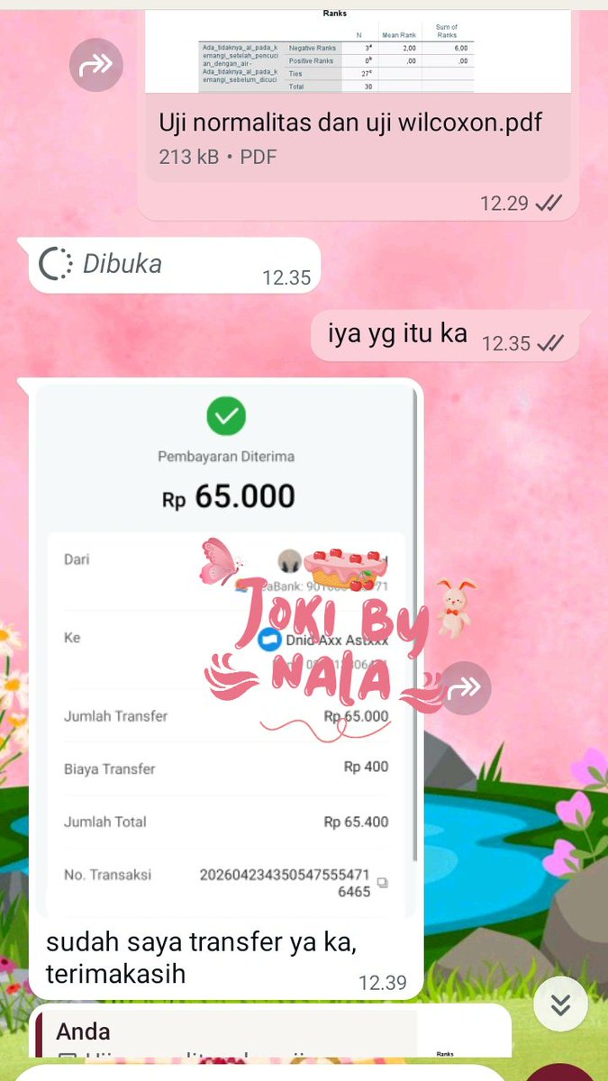 joki: uji normalitas, uji wilcoxon, dan interpretasi #jokibynala