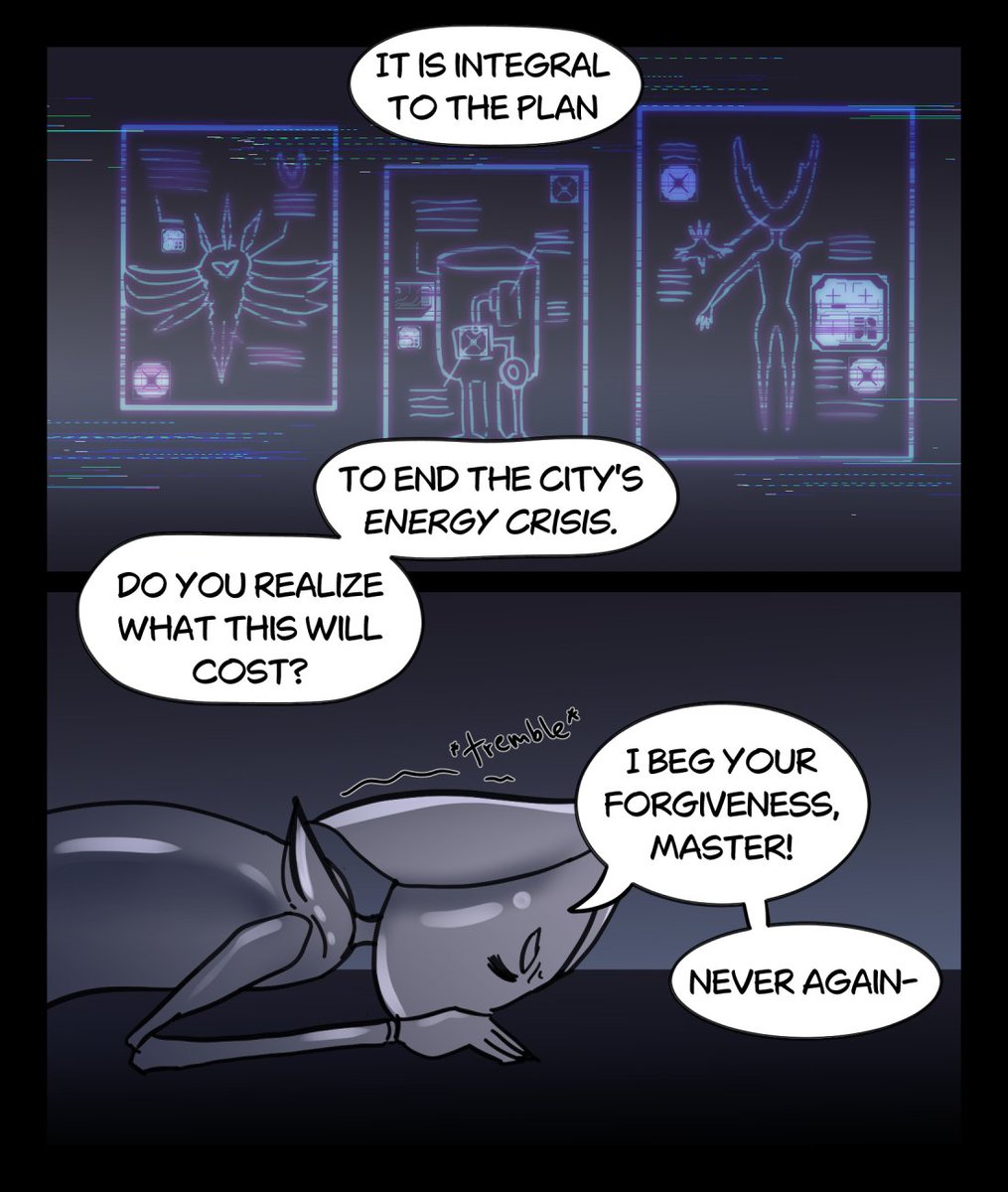 5thConsecutiveC's tweet photo. Chapter 2 [Welcome to the City of Steel] - sorry for the long wait, it's finally here!
City that uses Higher Beings as fuel kidnaps Hollow.
Read the first chapter here (https://t.co/kFGYS6Pf64)
#hollowknight #hollowknightfanart #purevessel #thehollowknight #cityofsteel
Part (4/9) https://t.co/DK1KheY0UI