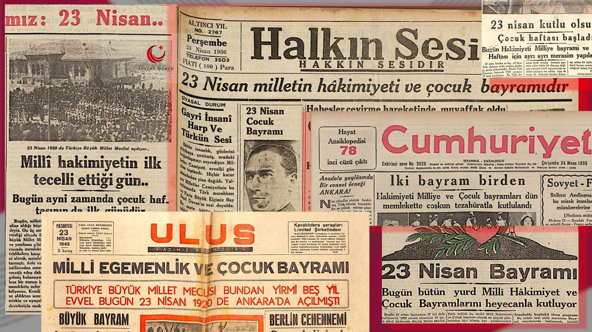 leventozmentc's tweet photo. 23 Nisan :
Milli Egemenlik ve Çocuk Bayramı 'dır.
-Ulusal- Egemenlik ve Çocuk Bayramı değildir.

TARİHÇE:
23 Nisan 1920 
Türkiye Büyük Millet Meclisi'nin Açılışı ve Millet Hakimiyetinin Kurulması

23 Nisan 1921
'Hâkimiyet-i Milliye Bayramı'
Kanun No: 112 

23 Nisan 1927
'Hâkimiyet-i Milliye ve Çocuk Bayramı'
Himaye-i Etfal Cemiyeti Katkılarıyla.. .

23 Nisan 1979
Uluslararası Nitelik Kazanması
1979 yılının UNESCO tarafından "Dünya Çocuk Yılı" ilan edilmesi sonrasında.. .

12 Eylül 1980 Darbesi 

17 Mart 1981
Adının Değiştirilmesi
2429 Sayılı Kanun 
"Ulusal Egemenlik ve Çocuk Bayramı"