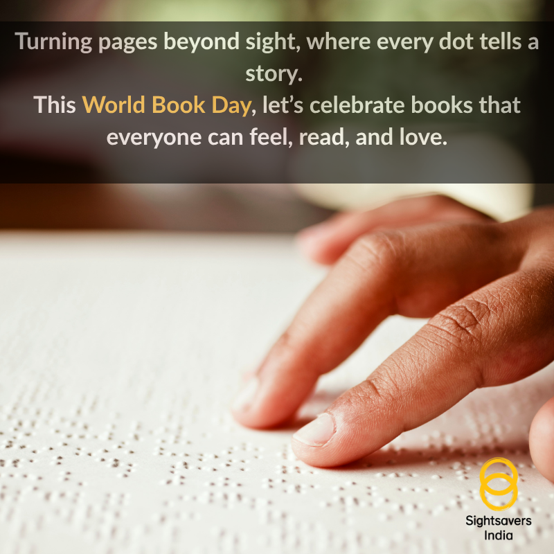 SightsaversIN's tweet photo. This World Book Day, celebrate the power of Braille and inclusive reading with Sightsavers India, because books should open worlds for everyone. #WorldBookDay #SightsaversIndia #Braille #InclusiveReading https://t.co/QJnI5yJrYu