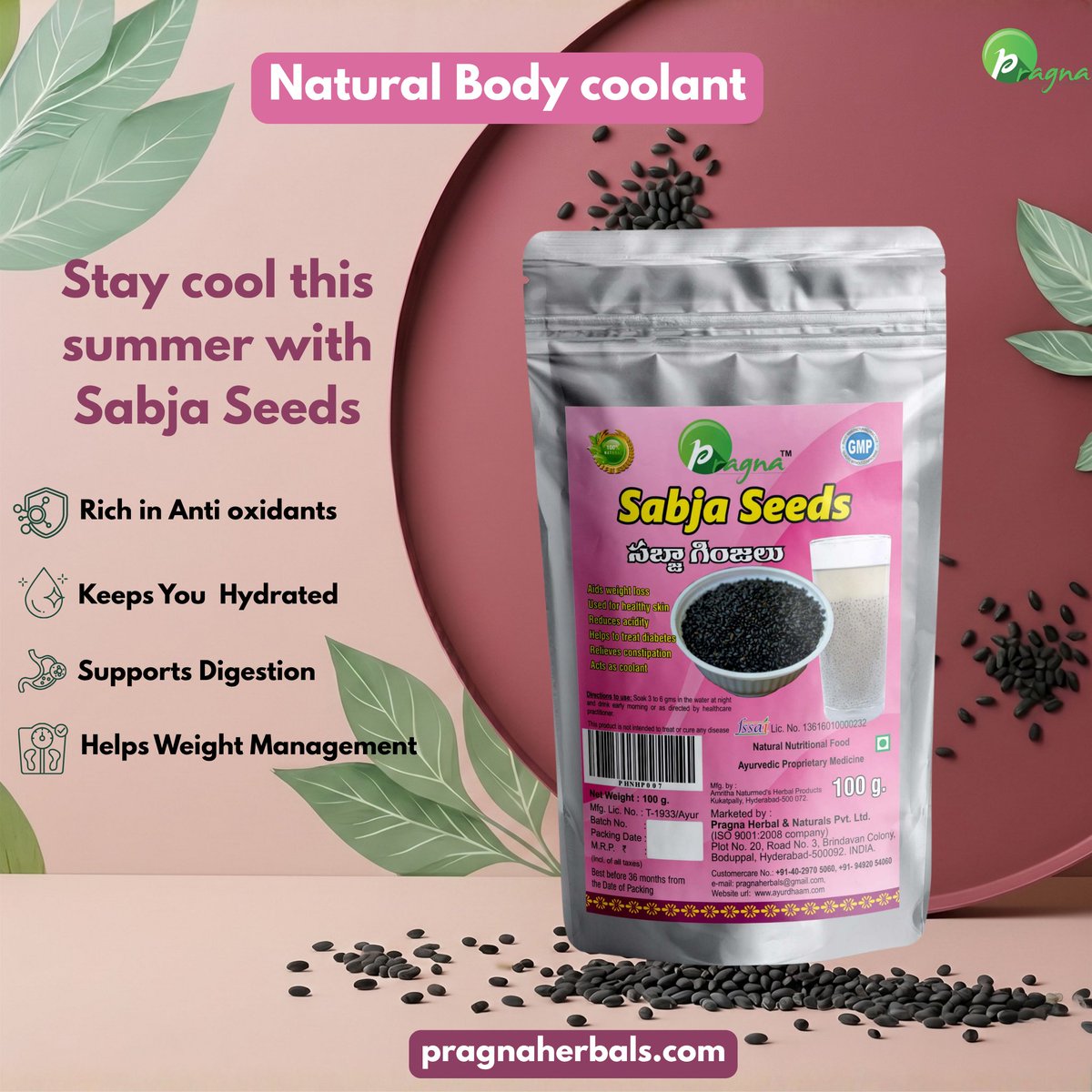 HerbalsPragna's tweet image. Beat the heat naturally ☀️❄️
Stay cool, hydrated &amp;amp; refreshed with Sabja Seeds 🌿💧
Feel light, fresh &amp;amp; active all day 😍
🛒 Shop Now – pragnaherbals.com/product/pragna…
#SabjaSeeds #StayCool #SummerCooling #Hydration #NaturalHealth #HealthyLiving #PragnaHerbals #CoolingFoods #BeatTheHeat