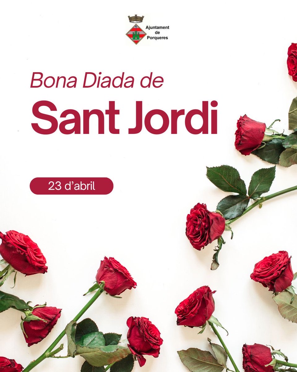 ajPorqueres's tweet photo. 🌹📖 Bona Diada de Sant Jordi a tothom!

Des de l’Ajuntament de Porqueres us desitgem un dia ple de llibres, roses i moments per compartir. https://t.co/dluQcLg5EY