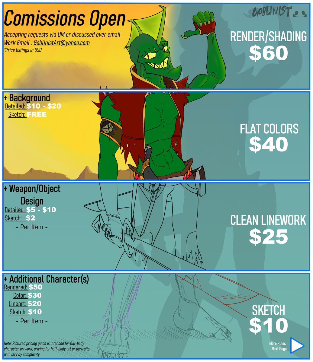 GoblinistArt's tweet image. ❗️Attention: These are my current rules for accepting commision requests.

Please read this dedicated Commision Guide before you request any artwork from me.

Thank you in advance.  
 #commissionart #commissionopen #digitalart