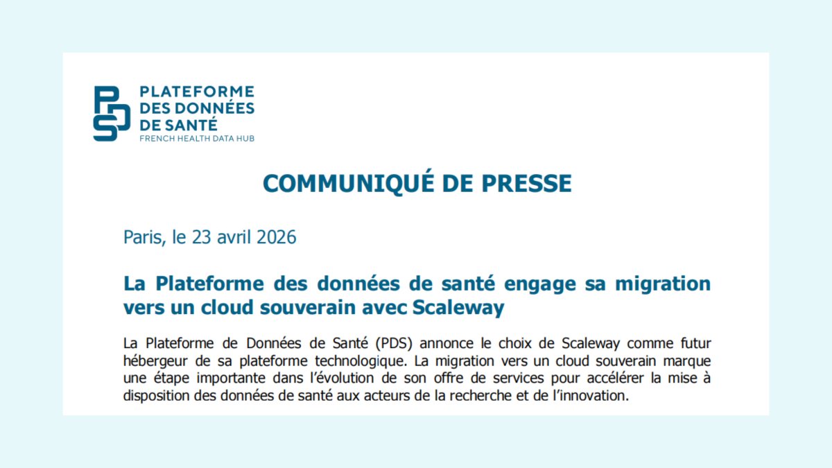 Plateforme des données de santé (Health Data Hub) tweet media
