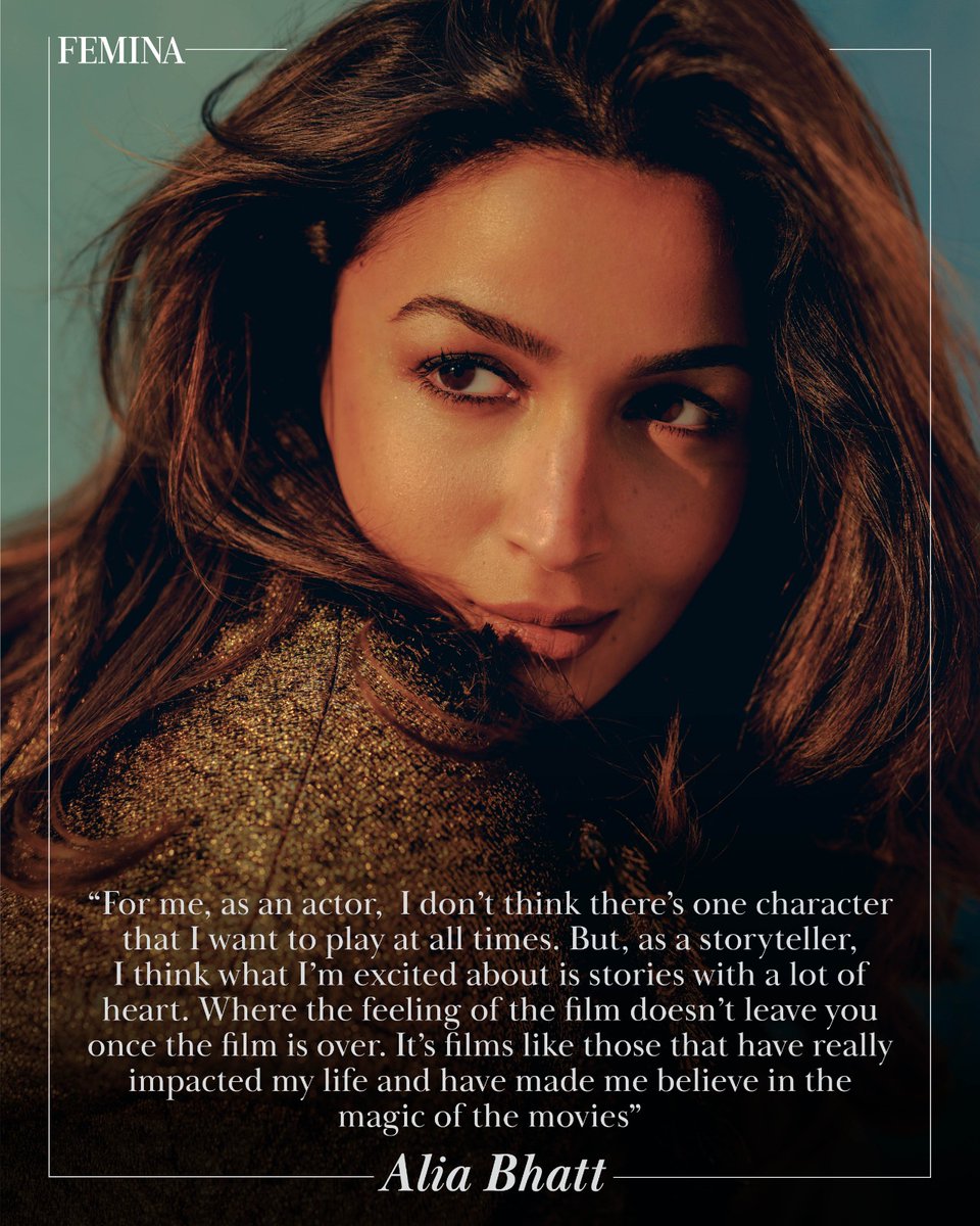 Alia Bhatt (@aliabhatt) speaks on what makes her believe in the magic of movies; what kind of characters she wants to portray as an actor and more.

#Femina #AliaBhatt