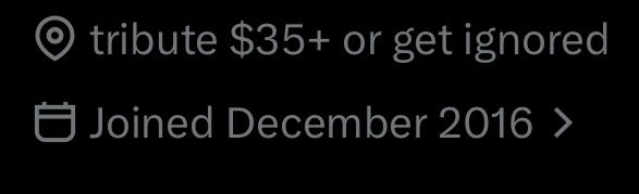 the amount of scammers I’ve blocked on findom twt is insaneee ￼😪 a tip to my dommes: you can do an extra check for these subs’ general location by clicking the “date joined” icon on their profile - lots of times it doesn’t match the location thru chose on their profile 🤦🏾‍♀️