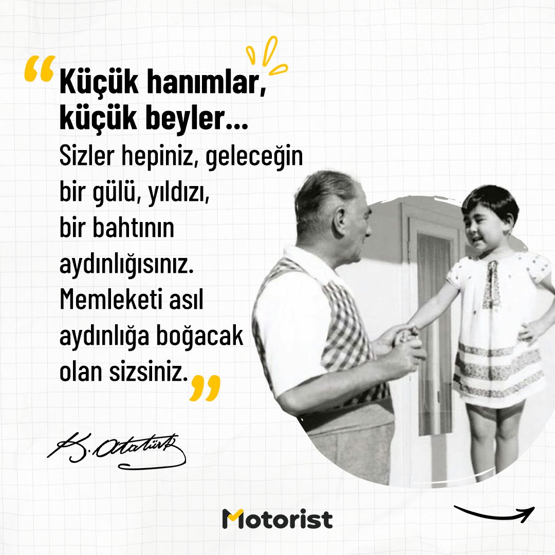 Motorist_tech's tweet photo. 23 Nisan 1920, TBMM'nin açıldığı ve milli egemenliğin millete ait olduğunun ilan edildiği tarihtir.
Bu anlamlı günün çocuklara armağan edilmesiyle, 23 Nisan Ulusal Egemenlik ve Çocuk Bayramı olarak kutlanmaktadır.

23 Nisan Ulusal Egemenlik ve Çocuk Bayramı kutlu olsun. 🇹🇷💙 https://t.co/R7KVmghPey