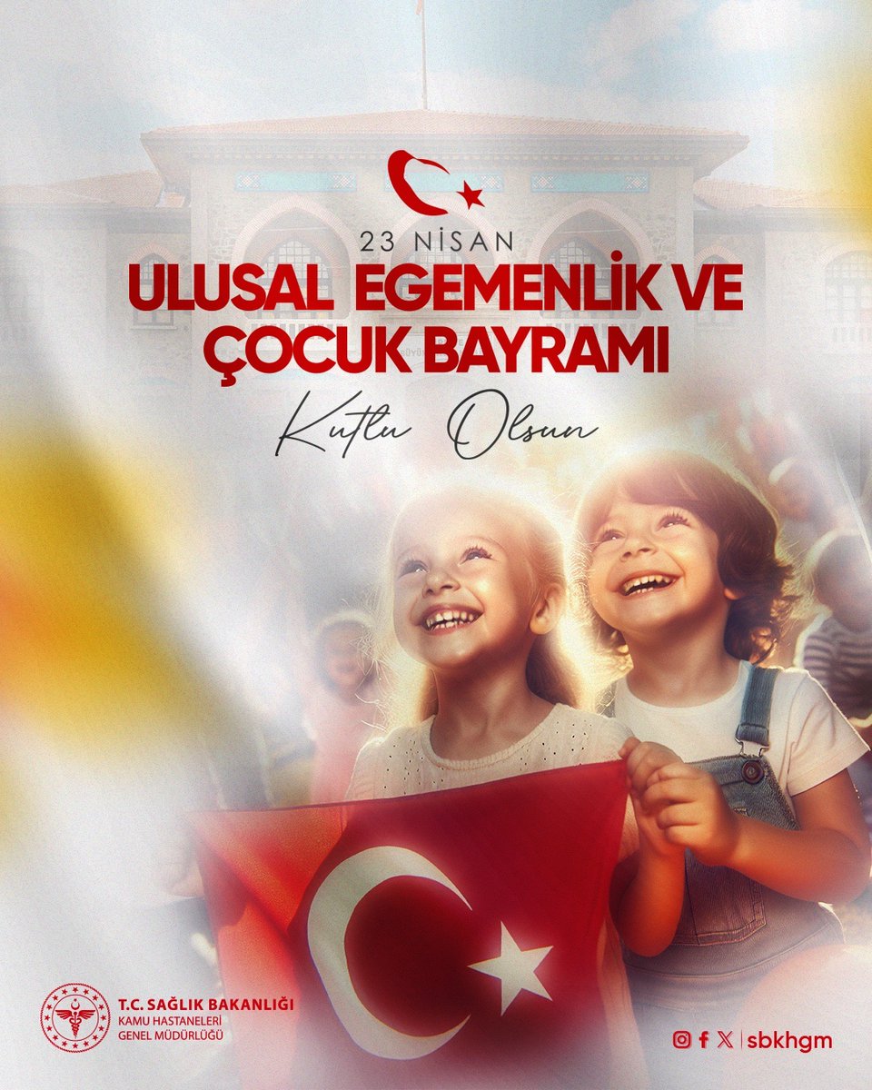 Türkiye Büyük Millet Meclisimizin açılışının 106. yıl dönümü ve Cumhuriyetimizin Kurucusu Gazi Mustafa Kemal Atatürk’ün çocuklara armağanı 23 Nisan Ulusal Egemenlik ve Çocuk Bayramı kutlu olsun. 

#23NisanUlusalEgemenlikveÇocukBayramı 🇹🇷
