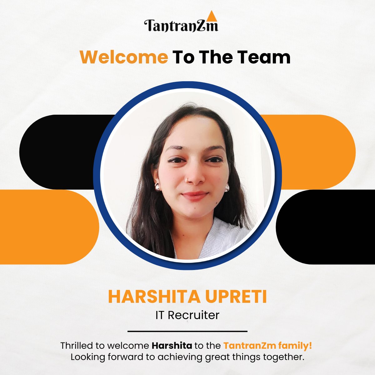 TantranZm_India's tweet image. 🚀 We’re #hiring smarter, not harder.

Welcome Harshita Upreti to @TantranZm_India as IT #Recruiter, driving talent across #Oracle, #SAP, #Cloud &amp;amp; #AI.

Building teams that build the future. 👏

#TechCareers #Jobs #TantranZm #TZM #IT #Trending #JobsOpportunity #ITConsultancy