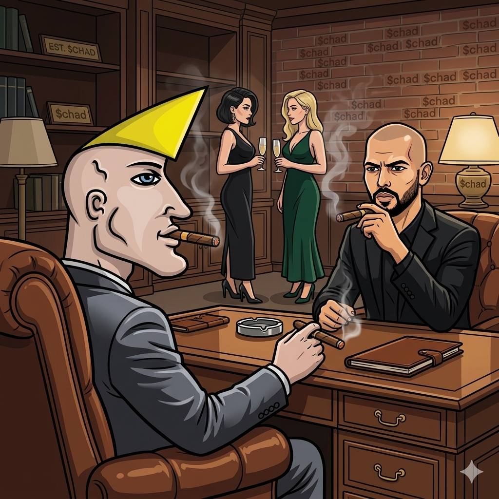 CHAD_MOGS_ALL's tweet photo. That OSRS party hat wasn’t made for heads…
it was made for legends.

Cone head. Iron jaw. Zero copes.
Wojak still coping. $CHAD #ethereum https://t.co/aXcQsBfudH