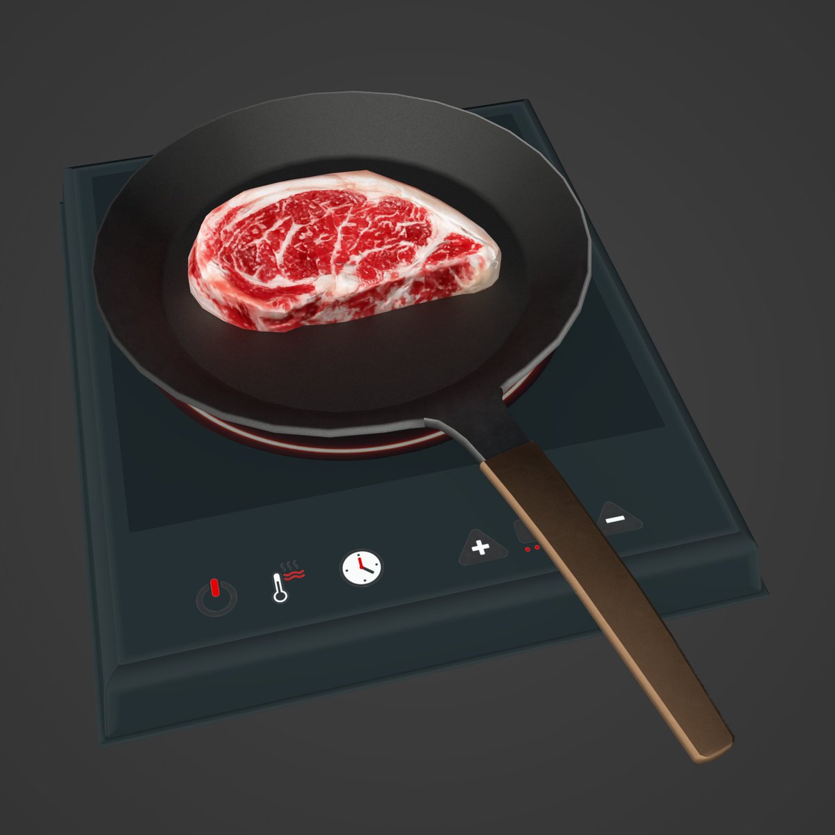 ikameshi_vr's tweet image. ステーキやっぱり焼く🦑ｗ
でもそうなると、肉ばっかり飯やなｗｗｗ

#VRChat #Blender #Unity