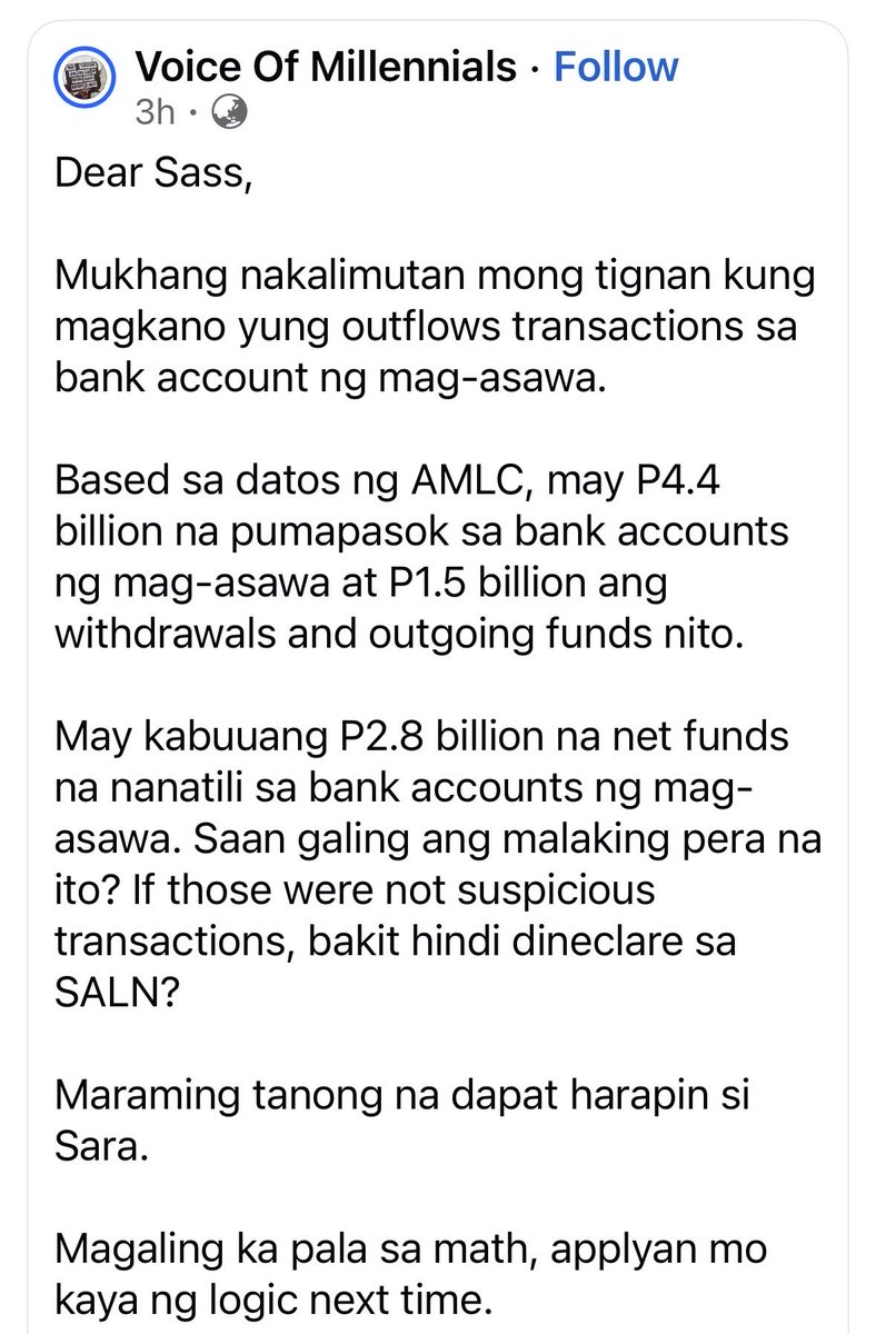 Medyo mahina talaga o nag ta tanga tangahan lang ang mga kakampuke. Hindi ba nila alam na na re report lang sa AMLC yung more than 500k. Kung may withdrawals na marami worth less than 500k, hindi na alam ng AMLC yun. Hirap maging kakampuke. 😂😂😂
