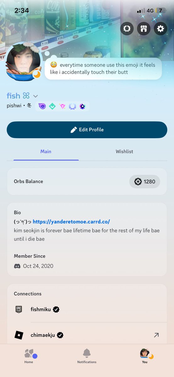 jinvpe's tweet photo. do u guys like my discord profile https://t.co/W4OZqRqFqp