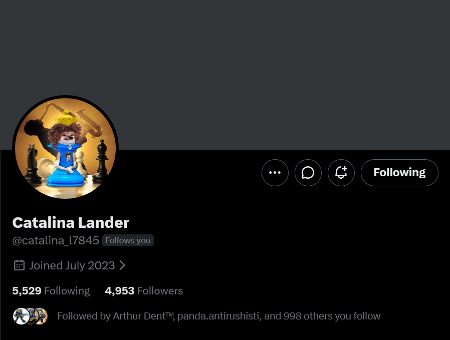 Baguette7th's tweet image. #NAFOFellas, @catalina_l7845 is close to hit 5K, can we help her?

Thank you 🫡🇺🇦💙💛

#NAFO
#WeAreNAFO
#NAFOExpansionIsNonNegotiable