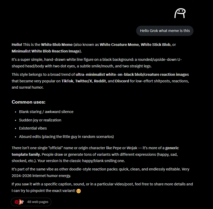 White blob tweet media