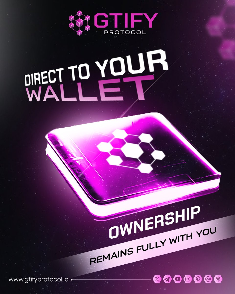 gtifyprotocol's tweet photo. When we say “Direct to your wallet”, control stays with you. 💯🔥🔥🤬🤬🎯🎯

No custody. No interference. ✅
Your assets. Your ownership. 🛡

📱 https://t.co/B76h66PPUD

#GTIFYProtocol #WalletOwnership #Web3 https://t.co/Cfc841hjHc