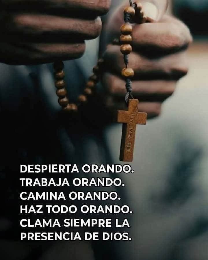 Dios te acompaña siempre y cuando oras te mantienes en diálogo con Él. 
#CatólicoResponsable #SoloDiosBasta