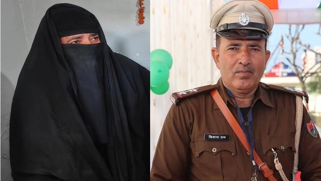 बुर्का पहने हुए शख़्स का नाम है…

किशनाराम बिश्नोई….

चूरू के रतनगढ़ थाने में SI पद पर कार्यरत हैं…

इसी थाना क्षेत्र में एक व्यापारी का अपहरण हुआ…

अपहरण कर्ताओं ने डेढ़ करोड़ रुपये की फिरौती माँगी 

फिरौती लेकर व्यापारी के बेटे को अकेले बुलाया गया 

वहाँ किशनाराम बुर्के में