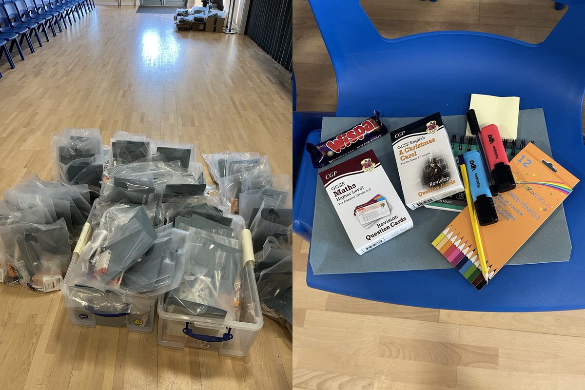 CroftonAcademy's tweet image. With #Care at the heart of everything we do, we help pupils #Aspire and enable them to #Succeed. As GCSEs approach, our Y11s received revision bags packed with practical support, a small boost for a big challenge over the next couple of weeks #Proud of our pupils! #WeAreCrofton