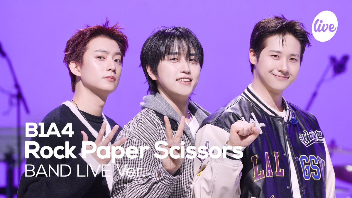 ✌️✊✋youtu.be/_oSAXTRvXuQ✌️✊✋

B1A4의 ‘가위 바위 보’ (Band Ver.)
5시에 it’s Live 유튜브 채널에서 확인하세요!

#itsLive #B1A4 #가위바위보 #비원에이포 #KPOP