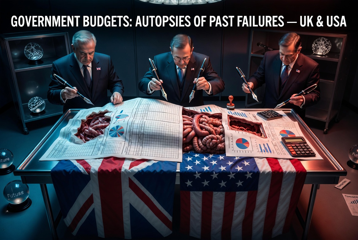 Government budgets are no longer glimpses into the future, they are simply autopsies of their past failures.