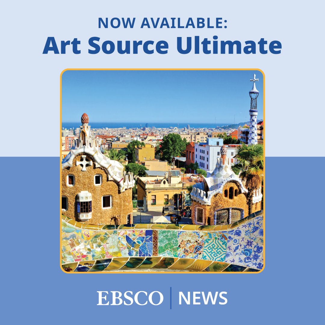 NIEUW! Art Source Ultimate
Deze databank biedt toegang tot een brede, internationale collectie full-texttijdschriften binnen kunst, design en architectuur.
Lees meer: 👉 m.ebsco.is/unUYQ

#Onderzoek #Kunst #Architectuur #Bibliotheken
