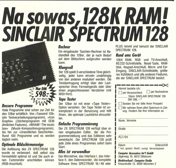 Retrojournal_de's tweet photo. „Na sowas, 128K RAM!“ 🤯

1986: DAS Verkaufsargument.
Heute: Weniger als ein Browser-Tab…

Sinclair Spectrum 128 – mehr Speicher, mehr Sound, mehr Möglichkeiten.
Und trotzdem musste man jedes Byte feiern.

#RetroJournal_de https://t.co/Hru2gSm2pb