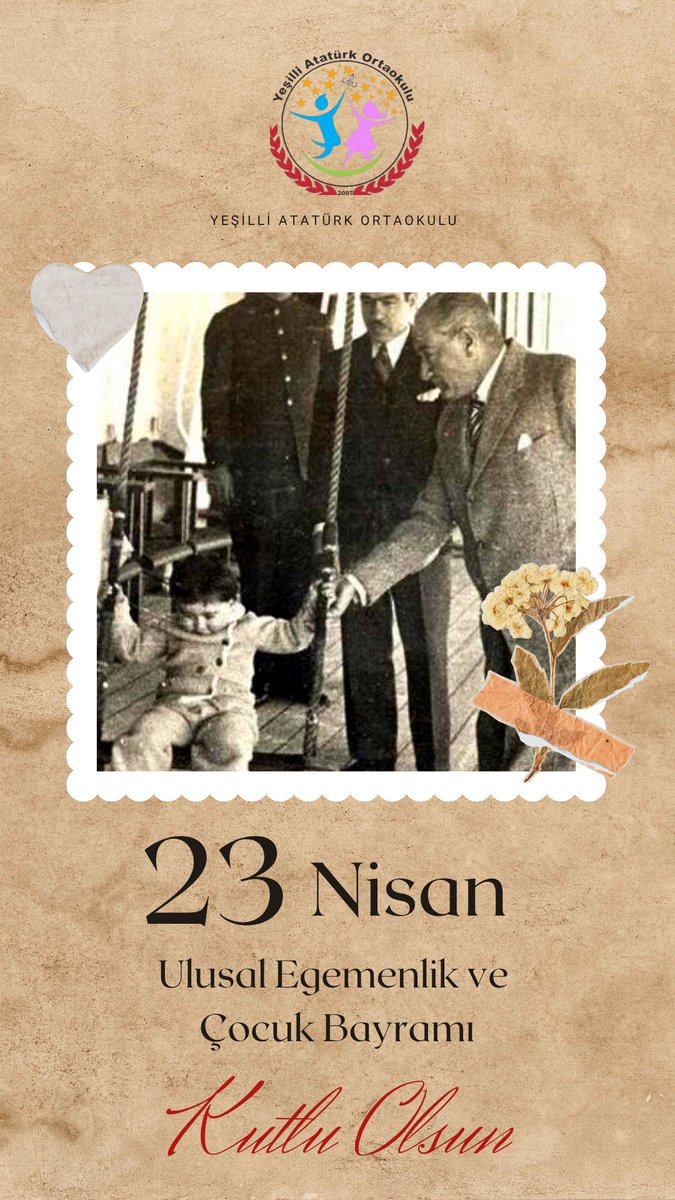 YesilliAtaturk's tweet photo. Egemenliğin millete ait olduğu bu anlamlı günü çocuklarımıza aramağan eden bir mirasın gururunu yaşıyoruz. 
23 Nisan Ulusal Egemenlik ve Çocuk Bayramı Kutlu Olsun. 🇹🇷
@tcmeb @mebtegm @mardinilmem @Yesillimem1 @MstfaKAHRAMAN @nergizramazan https://t.co/jQ2ldArBbV