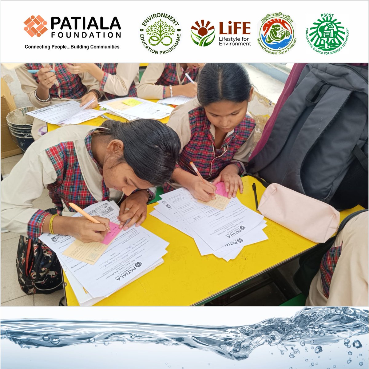ptafoundation's tweet photo. Proud to conduct our 4th “Save Water: Think, Act, Preserve” workshop at GSSS Model Town, Patiala under #ProjectPRITHVI.In collaboration with @moefcc @PSCST_GoP @PbGovtIndia, empowering young minds for sustainable water practices 
#SDG6 #CleanWater #SaveWater #MissionLiFE https://t.co/c34eIC62H4