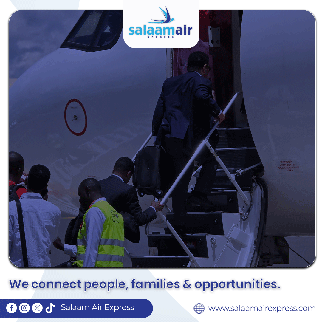 Why fly with us? Because we get it.

Your time matters. Your comfort matters. Your journey matters.
That’s why we focus on what truly counts reliability, comfort and seamless travel across the region.

Travel in Serenity
#flysalaamair #Nairobi #Mogadishu #Juba #Garowe